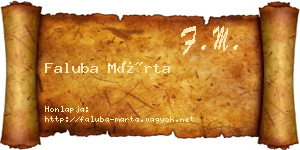 Faluba Márta névjegykártya